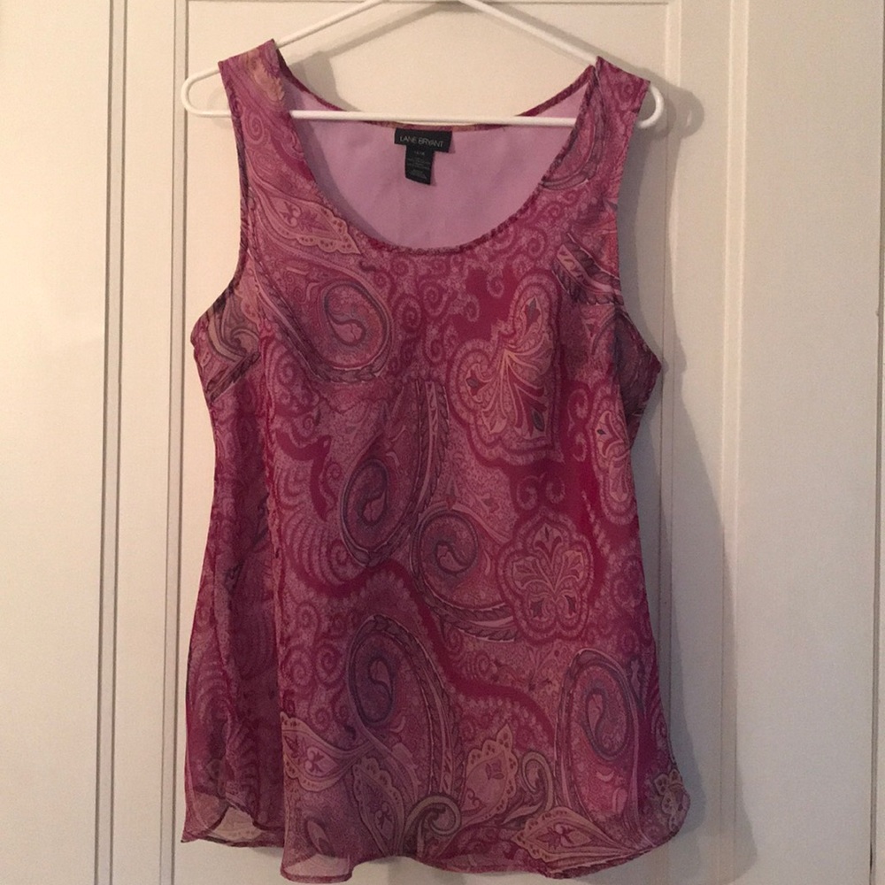 Lane Bryant paisley sleeveless top, size 14/16